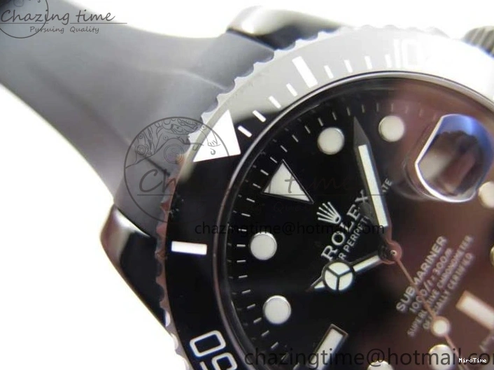 MiroTime 0122 Submariner 40mm Black Ceramic 5GF Best Edition Black Dial on Black Rubber Strap SA Unique 2464